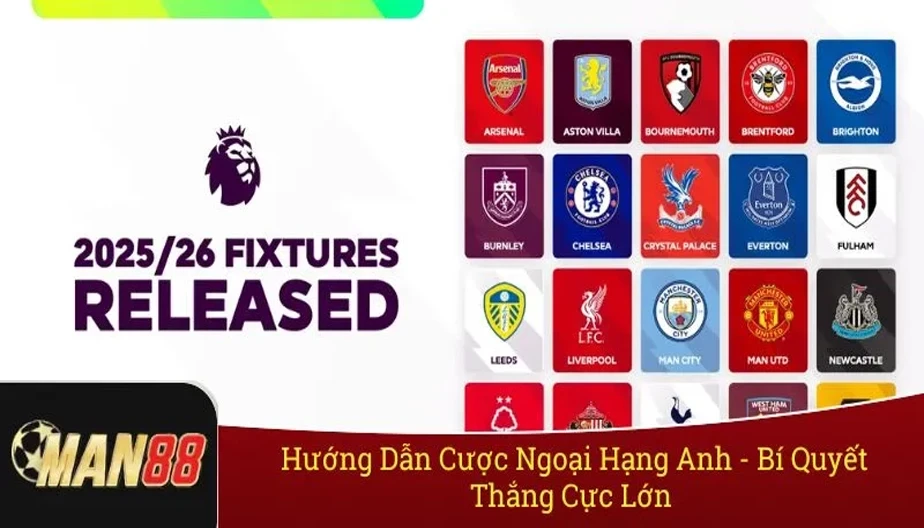 MAN88 Hướng Dẫn Cược Ngoại Hạng Anh - Bí Quyết Thắng Cực Lớn